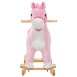 Rocking Animal Horse Plush 65x32x58 cm Pink - Side View