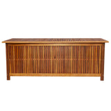 Garden Storage Box 150x50x58 cm Solid Acacia Wood - Front View