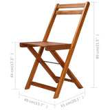 Outdoor Bistro Chairs 2 pcs Solid Acacia Wood - Extra Image