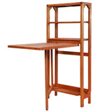 3 Piece Folding Bistro Set Solid Acacia Wood - Top-Down View