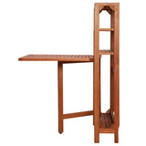 3 Piece Folding Bistro Set Solid Acacia Wood - Rear View
