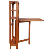 3 Piece Folding Bistro Set Solid Acacia Wood - Close-Up Angle