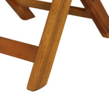 3 Piece Folding Bistro Set with Cushions Solid Acacia Wood - Extra Image