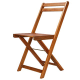 3 Piece Folding Bistro Set Solid Acacia Wood - 45-Degree Angle