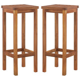 Bar Chairs 2 pcs Solid Acacia Wood