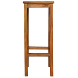 Bar Chairs 2 pcs Solid Acacia Wood - Side View