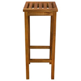 Bar Chairs 2 pcs Solid Acacia Wood - Rear View