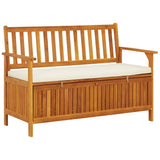Garden Storage Bench Solid Acacia Wood 120x63x84 cm
