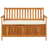 Garden Storage Bench Solid Acacia Wood 120x63x84 cm