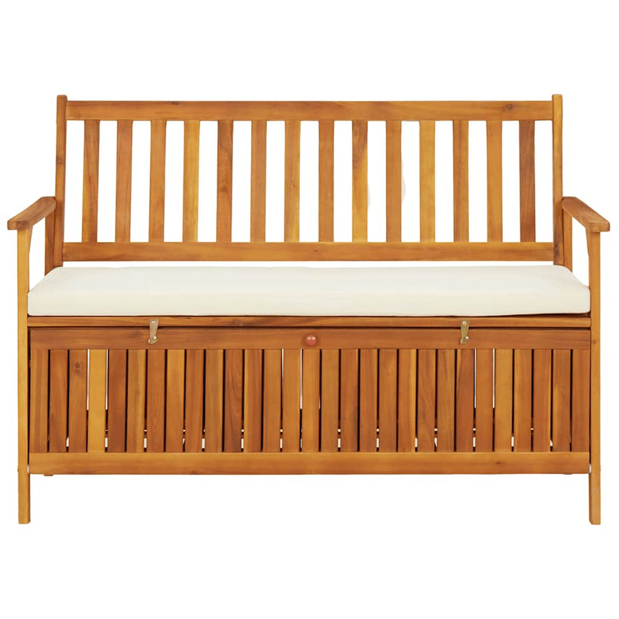 Garden Storage Bench Solid Acacia Wood 120x63x84 cm