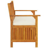 Garden Storage Bench Solid Acacia Wood 120x63x84 cm - 45-Degree Angle