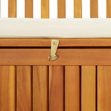 Garden Storage Bench Solid Acacia Wood 120x63x84 cm - Extra Image