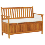 Garden Storage Bench Solid Acacia Wood 120x63x84 cm