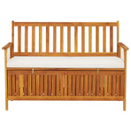 Garden Storage Bench Solid Acacia Wood 120x63x84 cm