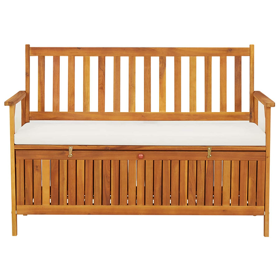 Garden Storage Bench Solid Acacia Wood 120x63x84 cm
