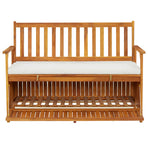 Garden Storage Bench Solid Acacia Wood 120x63x84 cm
