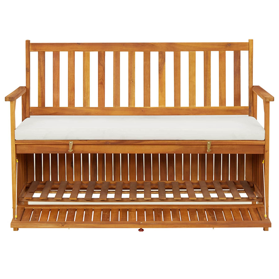 Garden Storage Bench Solid Acacia Wood 120x63x84 cm