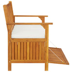 Garden Storage Bench Solid Acacia Wood 120x63x84 cm