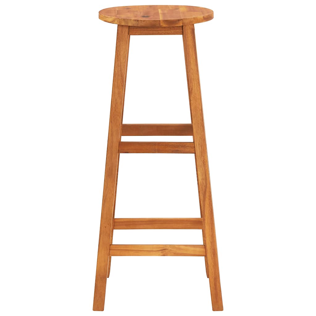 Bar Chairs 2 pcs Solid Acacia Wood