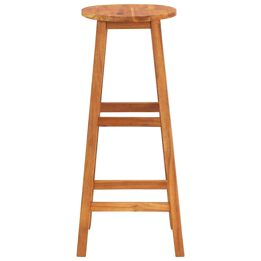 Bar Chairs 2 pcs Solid Acacia Wood