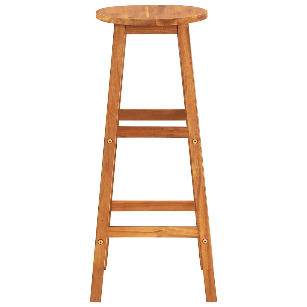 Bar Chairs 2 pcs Solid Acacia Wood