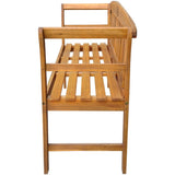 Garden Bench 157 cm Solid Acacia Wood - Side View