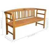 Garden Bench 157 cm Solid Acacia Wood - 45-Degree Angle