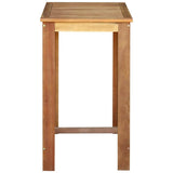Bar Table Solid Acacia Wood 60x60x105 cm - Top-Down View