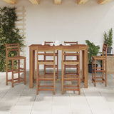 Bar Table Solid Acacia Wood 150x70x105 cm - Side View