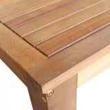 Bar Table and Stool Set 3 Pieces Solid Acacia Wood - Top-Down View