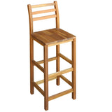 Bar Table and Chair Set 7 Pieces Solid Acacia Wood - Side View