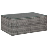 4 Piece Garden Lounge Set with Cushions Poly Rattan Grey - Top-Down View