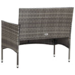 Garden Bench 105 cm Poly Rattan Grey