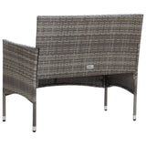 Garden Bench 105 cm Poly Rattan Grey - Top-Down View