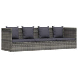 Garden Bed Grey 200x60 cm Poly Rattan