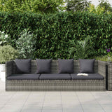 Garden Bed Grey 200x60 cm Poly Rattan