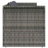 Garden Bed Grey 200x60 cm Poly Rattan