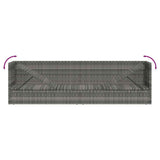 Garden Bed Grey 200x60 cm Poly Rattan