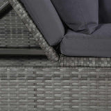 Garden Bed Grey 200x60 cm Poly Rattan