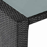 5 Piece Outdoor Bar Set Poly Rattan and Glass