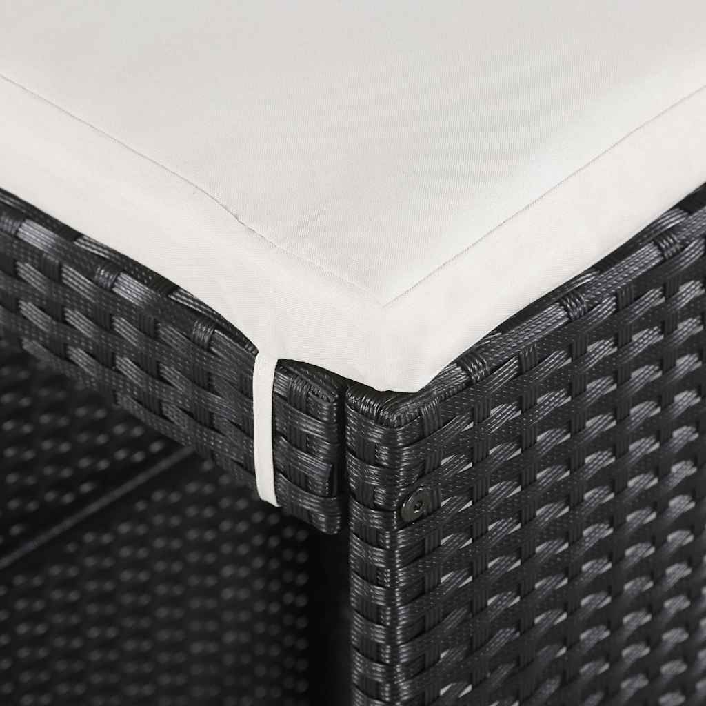 5 Piece Outdoor Bar Set Poly Rattan and Glass
