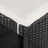 5 Piece Outdoor Bar Set Poly Rattan and Glass