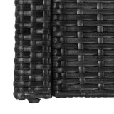 5 Piece Garden Lounge Set with Cushions Poly Rattan Black - Extra Image