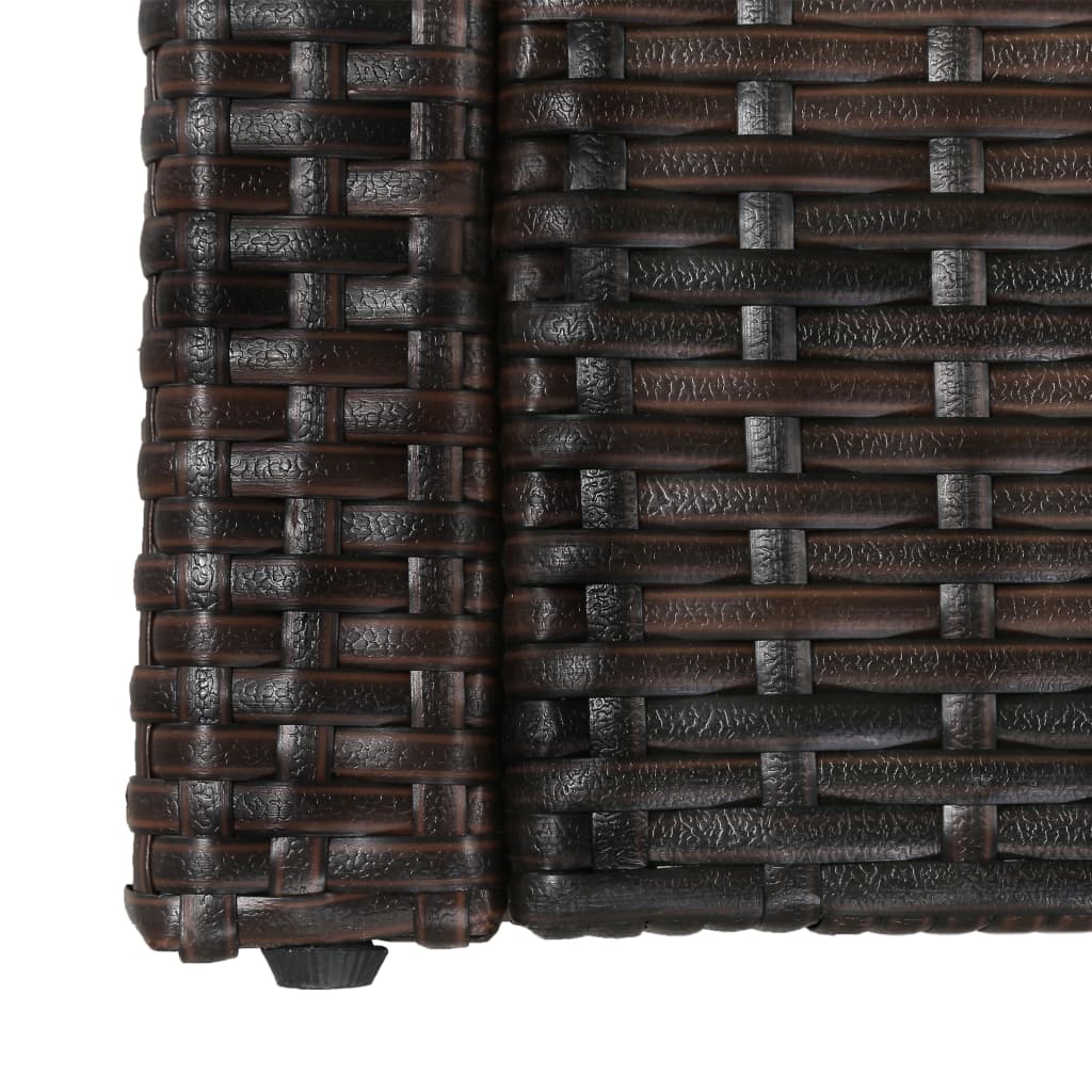 5 Piece Garden Lounge Set with Cushions Poly Rattan Brown