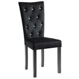 Dining Chairs 6 pcs Black Velvet