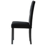Dining Chairs 6 pcs Black Velvet - 45-Degree Angle