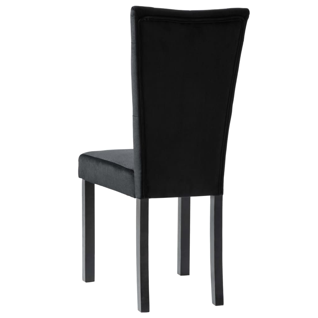 Dining Chairs 6 pcs Black Velvet