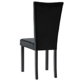 Dining Chairs 6 pcs Black Velvet - Rear View