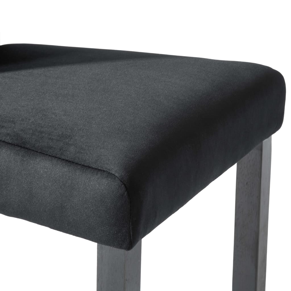 Dining Chairs 6 pcs Black Velvet