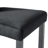Dining Chairs 6 pcs Black Velvet - Close-Up Angle